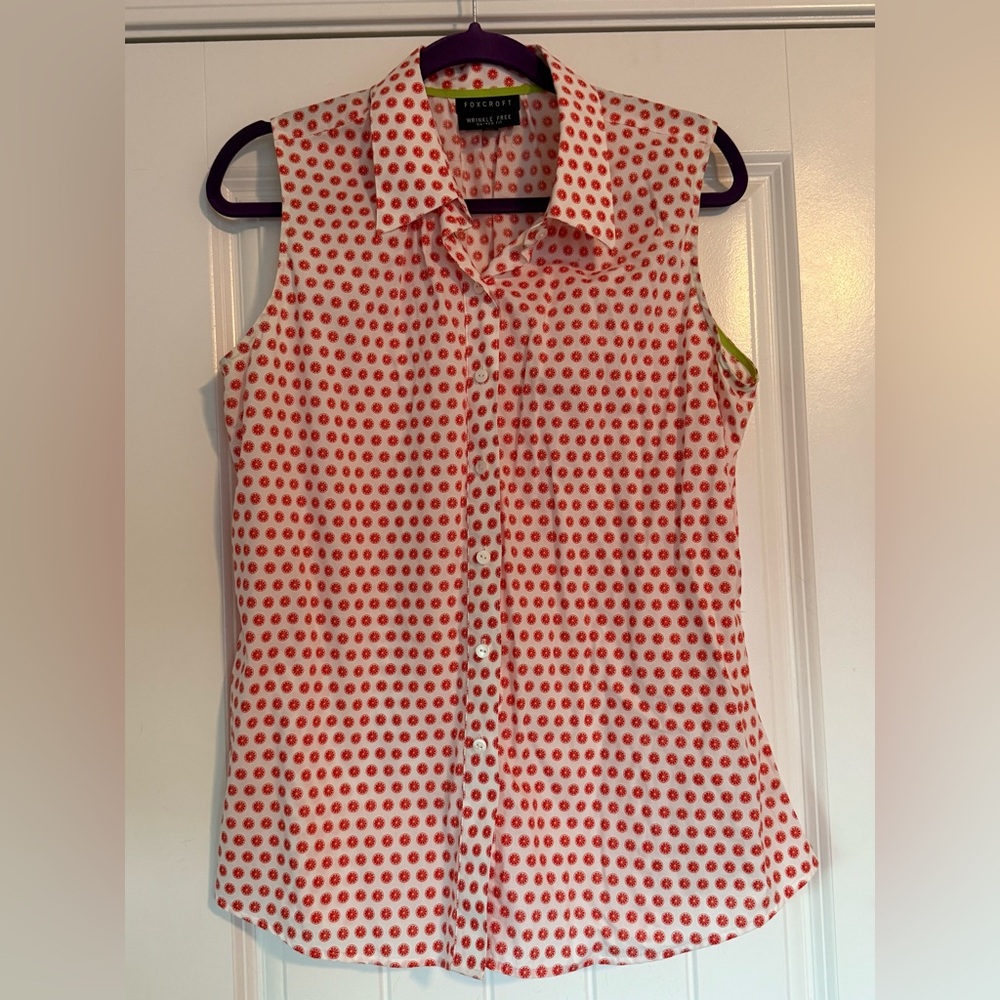 Foxcroft Citrus Print Blouse